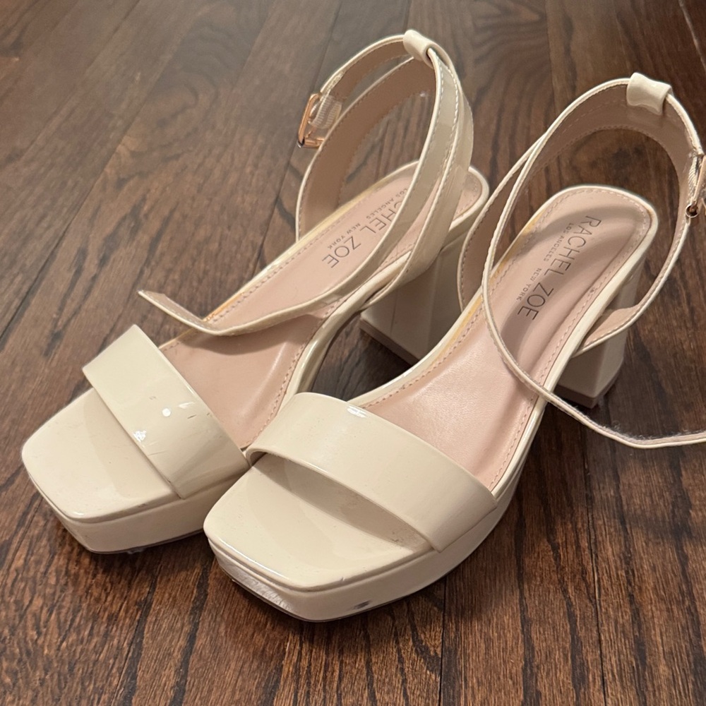 Rachel Zoe Beige Platform Heels